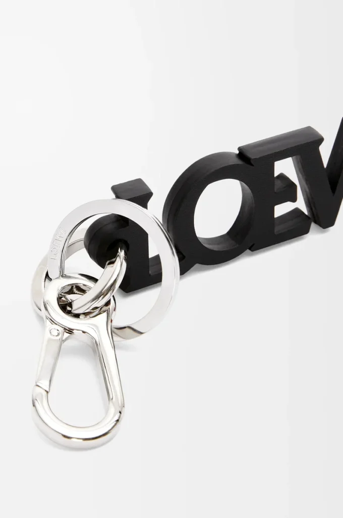 LOEWE Signature charm in smooth calfskin Black LOEWE Signature charm in smooth calfskin Black