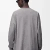 Long sleeve T-shirt in cotton Grey Melange Long sleeve T-shirt in cotton Grey Melange