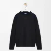 Long sleeve top in cotton blend Anthracite/Dark Navy Long sleeve top in cotton blend Anthracite/Dark Navy