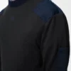 Long sleeve top in cotton blend Anthracite/Dark Navy Long sleeve top in cotton blend Anthracite/Dark Navy