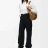 Long sleeve top in modal White Long sleeve top in modal White