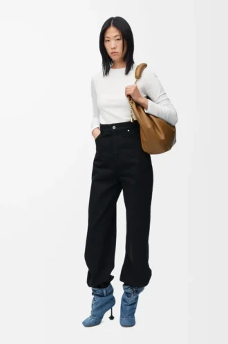 Long sleeve top in modal White