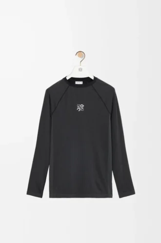 Long sleeve top in technical jersey Black Long sleeve top in technical jersey Black