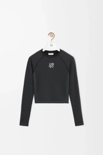 Long sleeve top in technical jersey Black Long sleeve top in technical jersey Black