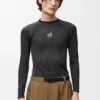 Long sleeve top in technical jersey Black Long sleeve top in technical jersey Black