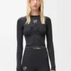 Long sleeve top in technical jersey Black Long sleeve top in technical jersey Black