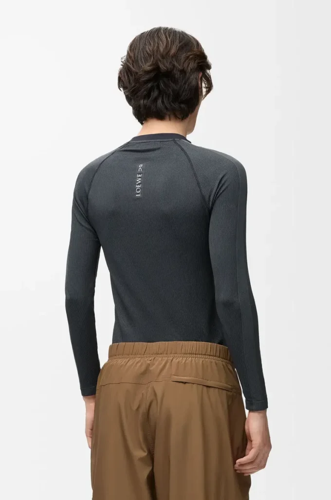 Long sleeve top in technical jersey Black Long sleeve top in technical jersey Black