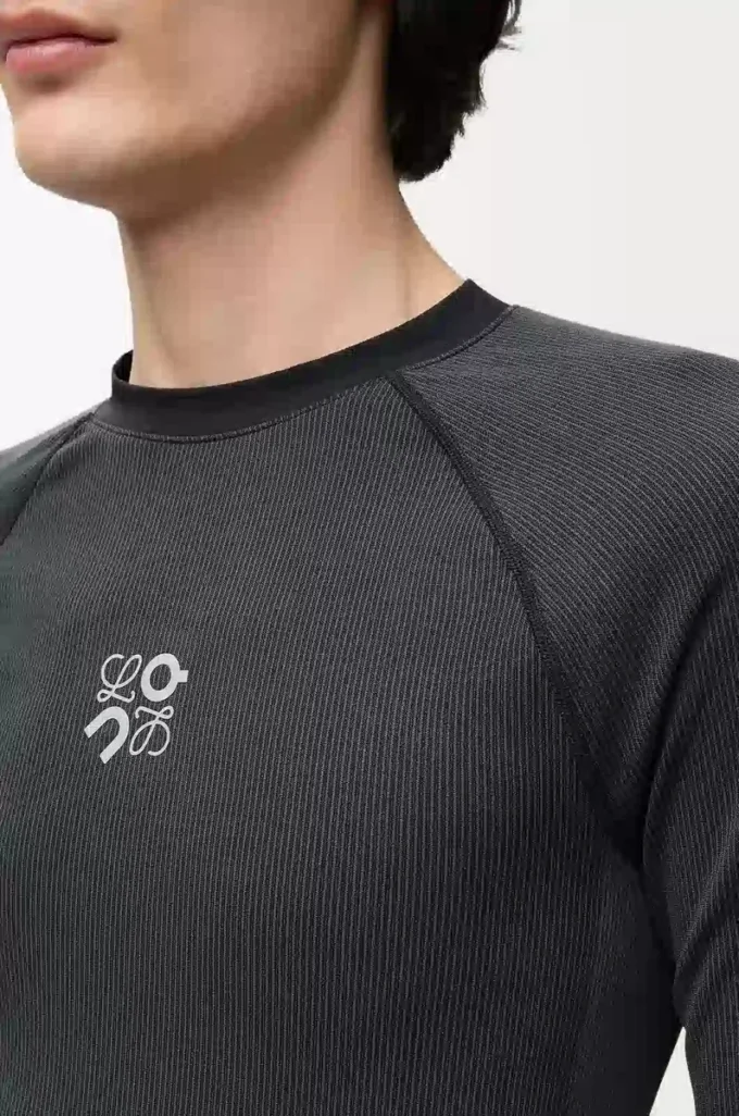 Long sleeve top in technical jersey Black Long sleeve top in technical jersey Black
