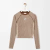 Long sleeve top in technical jersey Ivory Long sleeve top in technical jersey Ivory