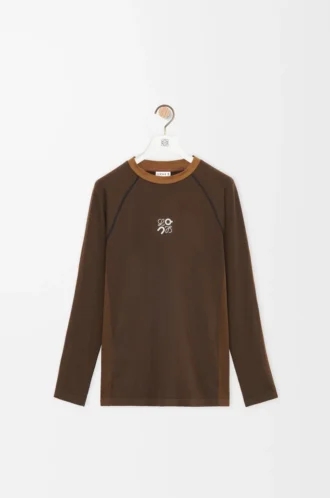 Long sleeve top in technical jersey Toffee Long sleeve top in technical jersey Toffee