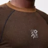 Long sleeve top in technical jersey Toffee