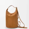 Loop bucket in suede calfskin Tobacco Loop bucket in suede calfskin Tobacco