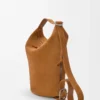 Loop bucket in suede calfskin Tobacco Loop bucket in suede calfskin Tobacco