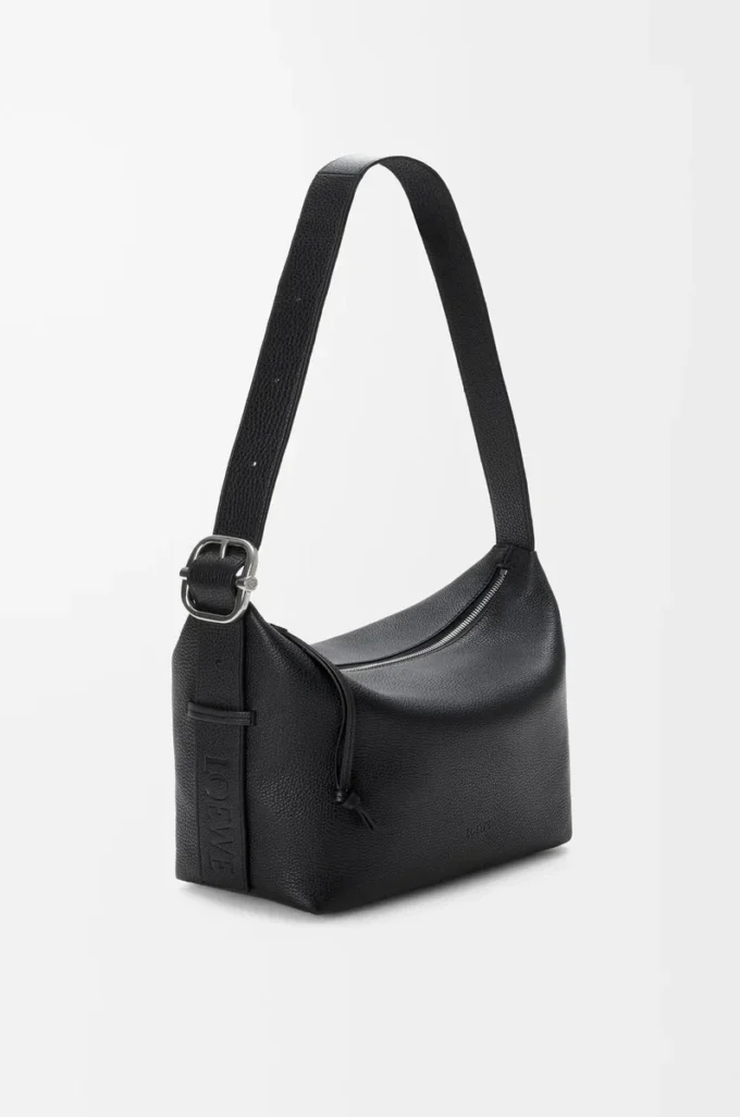 Loop hobo in supple grained calfskin Black Loop hobo in supple grained calfskin Black