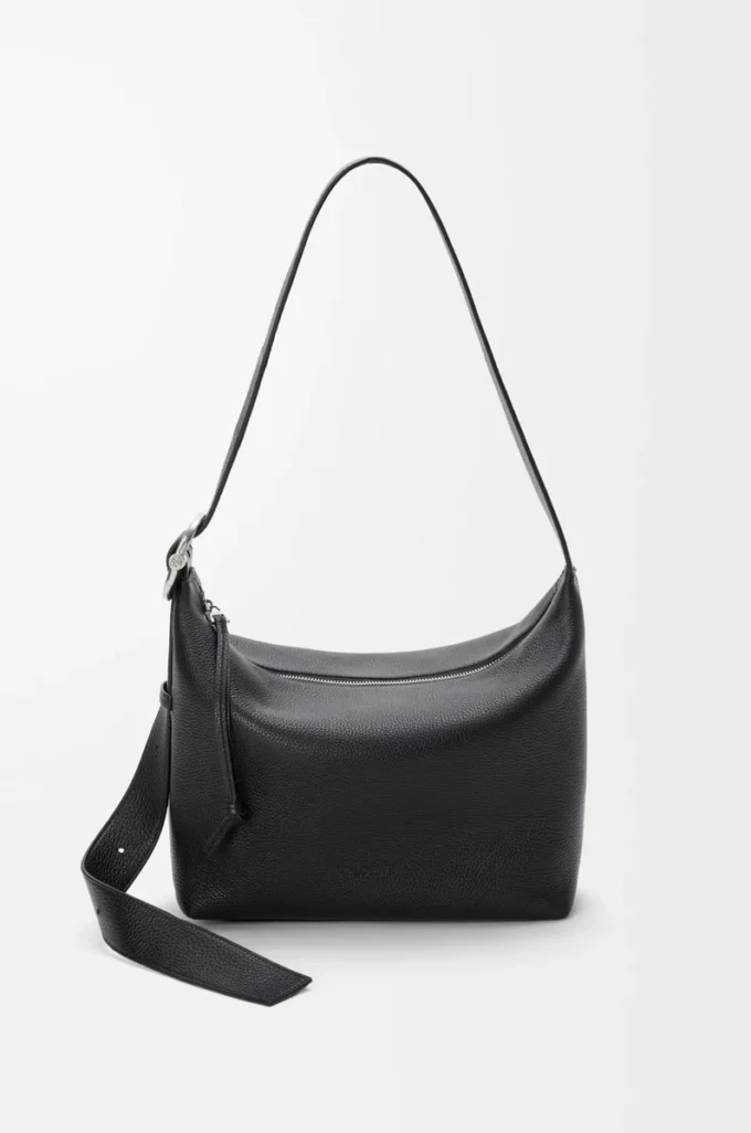 Loop hobo in supple grained calfskin Black Loop hobo in supple grained calfskin Black