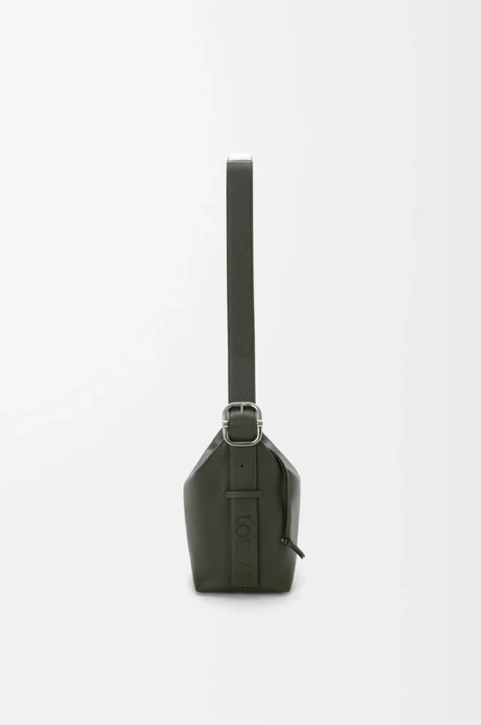 Loop hobo in supple grained calfskin Dark Khaki Loop hobo in supple grained calfskin Dark Khaki
