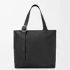 Loop zipped tote in supple grained calfskin Black