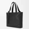Loop zipped tote in supple grained calfskin Black