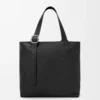 Loop zipped tote in supple grained calfskin Black