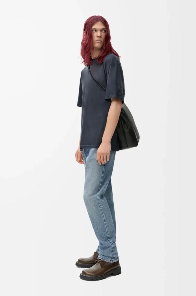 Loose fit T-shirt in cotton Black Loose fit T-shirt in cotton Black