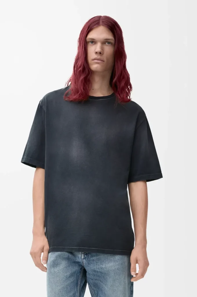 Loose fit T-shirt in cotton Black Loose fit T-shirt in cotton Black