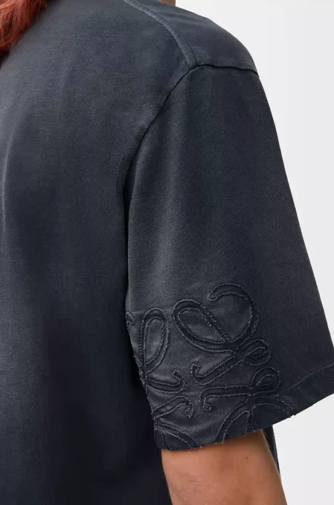 Loose fit T-shirt in cotton Black Loose fit T-shirt in cotton Black
