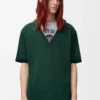 Loose fit T-shirt in cotton blend Green/Grey