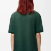 Loose fit T-shirt in cotton blend Green/Grey