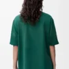 Loose fit T-shirt in cotton Dark Green