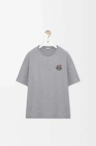 Loose fit T-shirt in cotton Grey Melange