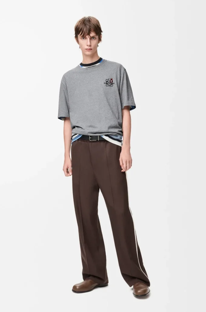 Loose fit T-shirt in cotton Grey Melange