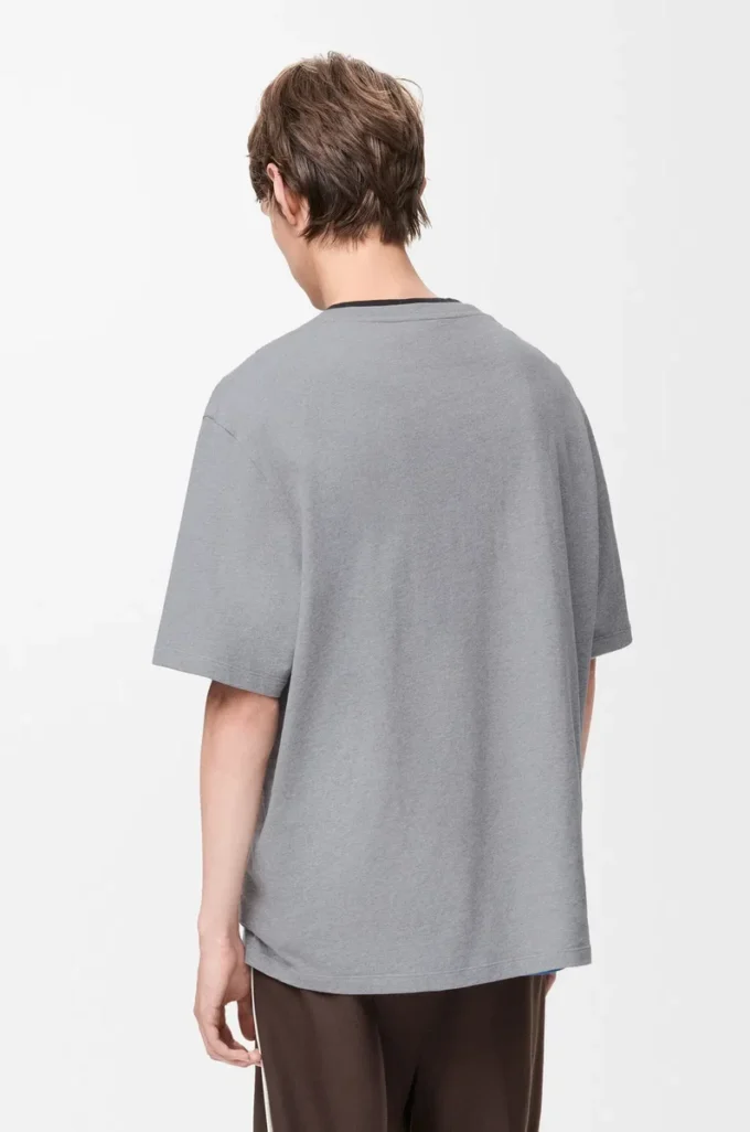 Loose fit T-shirt in cotton Grey Melange