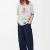 Loose fit T-shirt in cotton Light Blue/Multicolor Loose fit T-shirt in cotton Light Blue/Multicolor