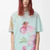 Loose fit T-shirt in cotton Light Blue/Multicolor Loose fit T-shirt in cotton Light Blue/Multicolor
