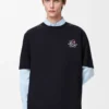 Loose fit T-shirt in cotton Navy Blue Loose fit T-shirt in cotton Navy Blue