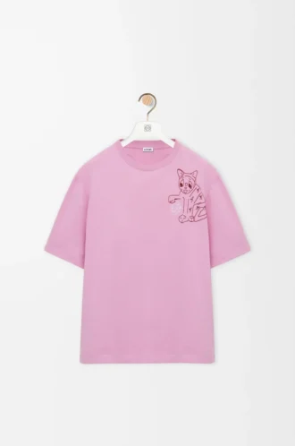 Loose fit T-shirt in cotton Pink