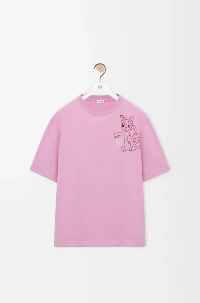 Loose fit T-shirt in cotton Pink