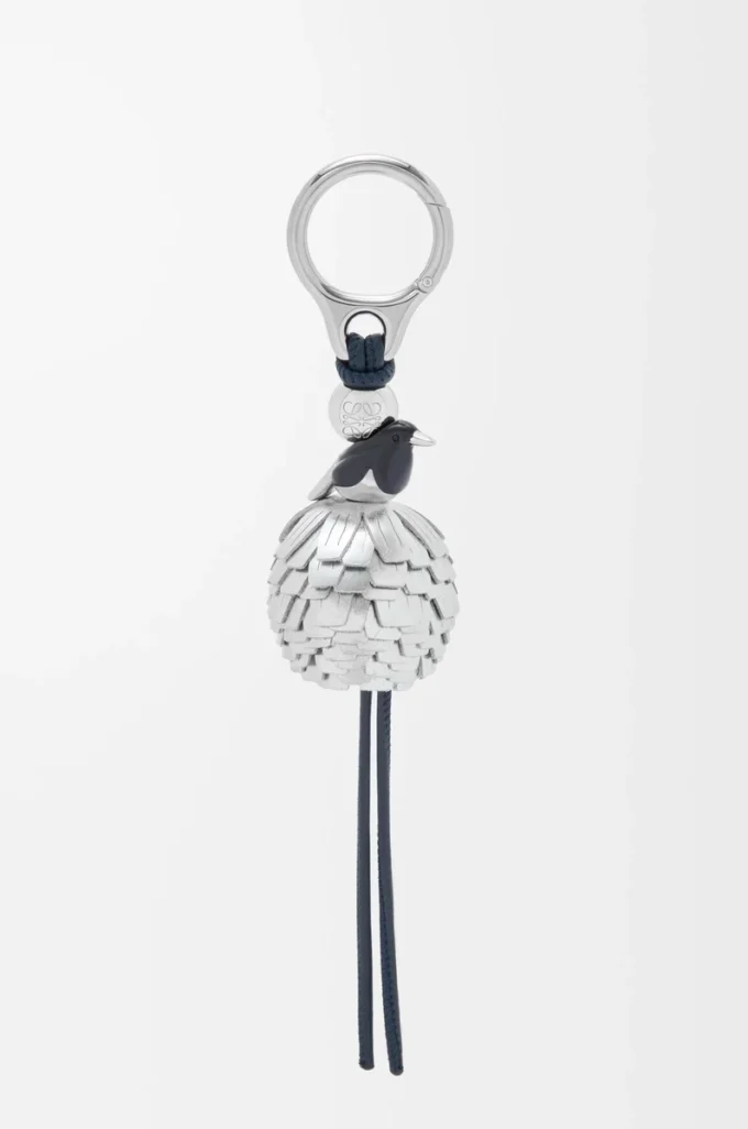 Magpie dice charm Deep Navy/Silver
