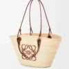 Medium Anagram Basket bag in iraca palm and calfskin Natural/Tan