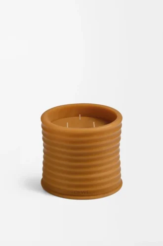 Medium Bronze beeswax candle Amber