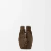 Medium Flamenco clutch in grained nubuck Tundra