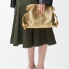 Medium Flamenco clutch in laminated lambskin Gold Medium Flamenco clutch in laminated lambskin Gold