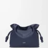 Medium Flamenco clutch in nappa calfskin Abyss Blue Medium Flamenco clutch in nappa calfskin Abyss Blue