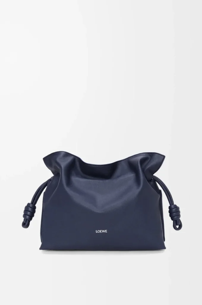 Medium Flamenco clutch in nappa calfskin Abyss Blue Medium Flamenco clutch in nappa calfskin Abyss Blue