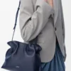 Medium Flamenco clutch in nappa calfskin Abyss Blue Medium Flamenco clutch in nappa calfskin Abyss Blue