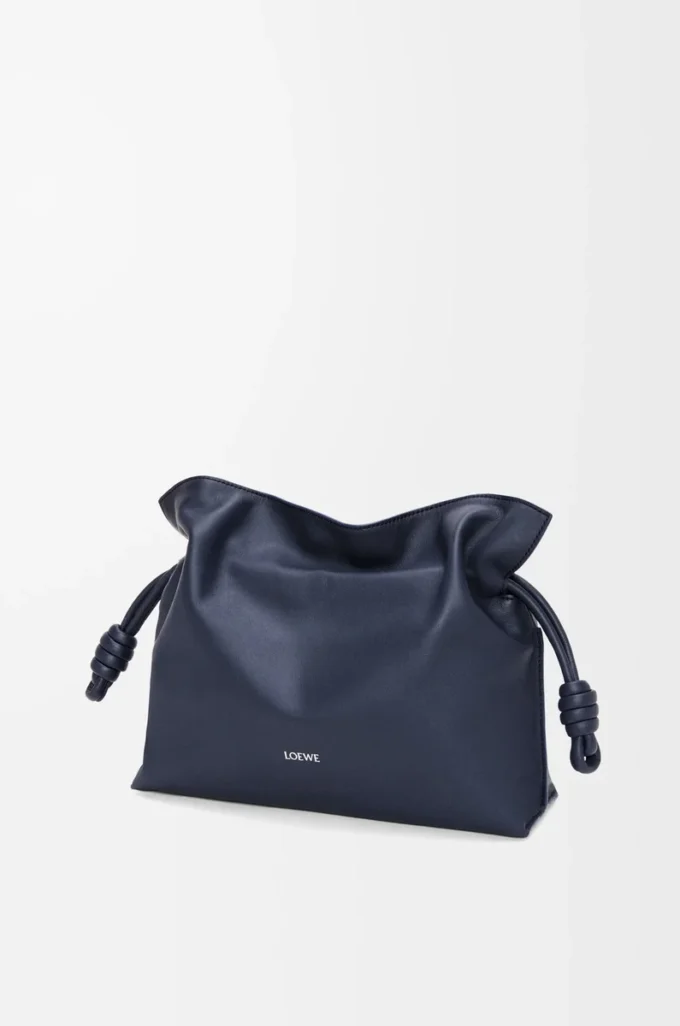 Medium Flamenco clutch in nappa calfskin Abyss Blue Medium Flamenco clutch in nappa calfskin Abyss Blue