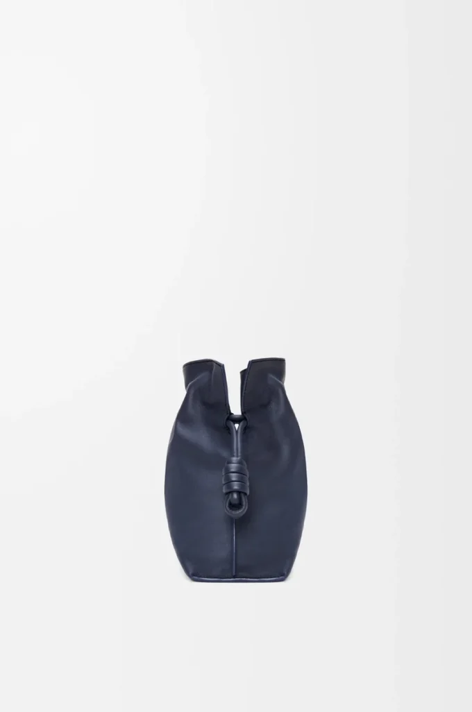 Medium Flamenco clutch in nappa calfskin Abyss Blue Medium Flamenco clutch in nappa calfskin Abyss Blue