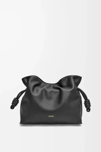 Medium Flamenco clutch in nappa calfskin Black