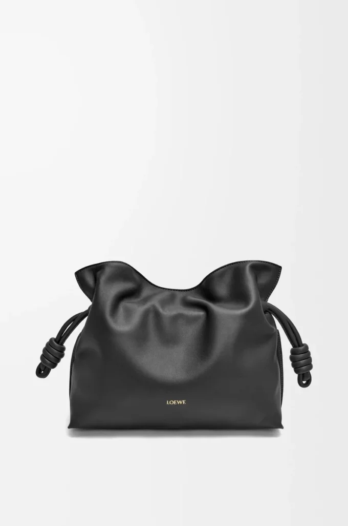 Medium Flamenco clutch in nappa calfskin Black Medium Flamenco clutch in nappa calfskin Black
