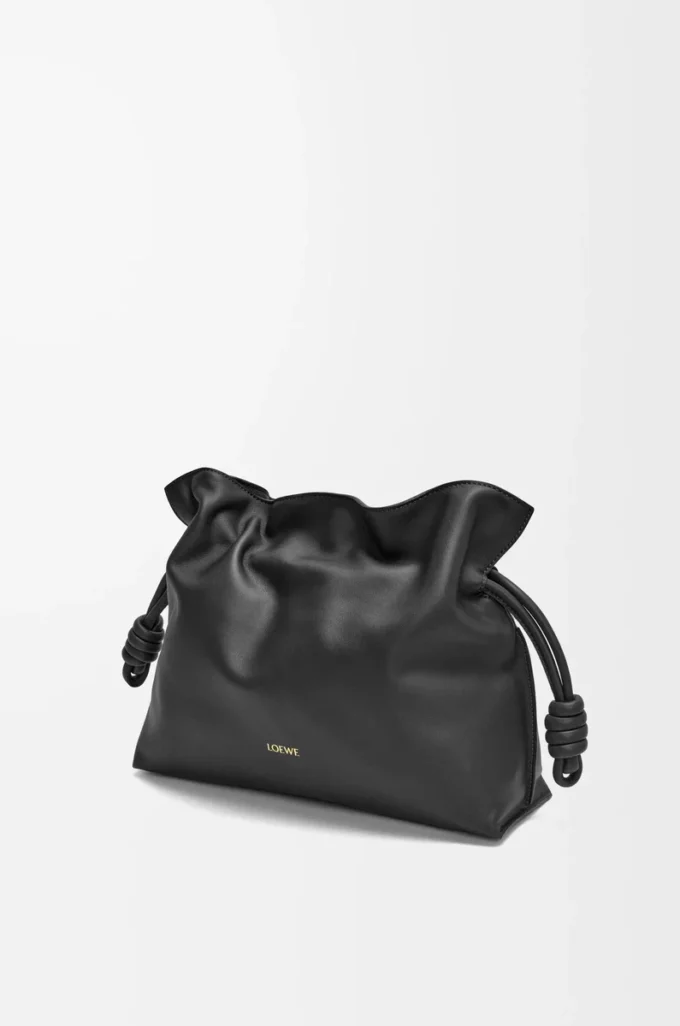 Medium Flamenco clutch in nappa calfskin Black Medium Flamenco clutch in nappa calfskin Black